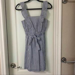 Club Monaco striped blue dress with tie
